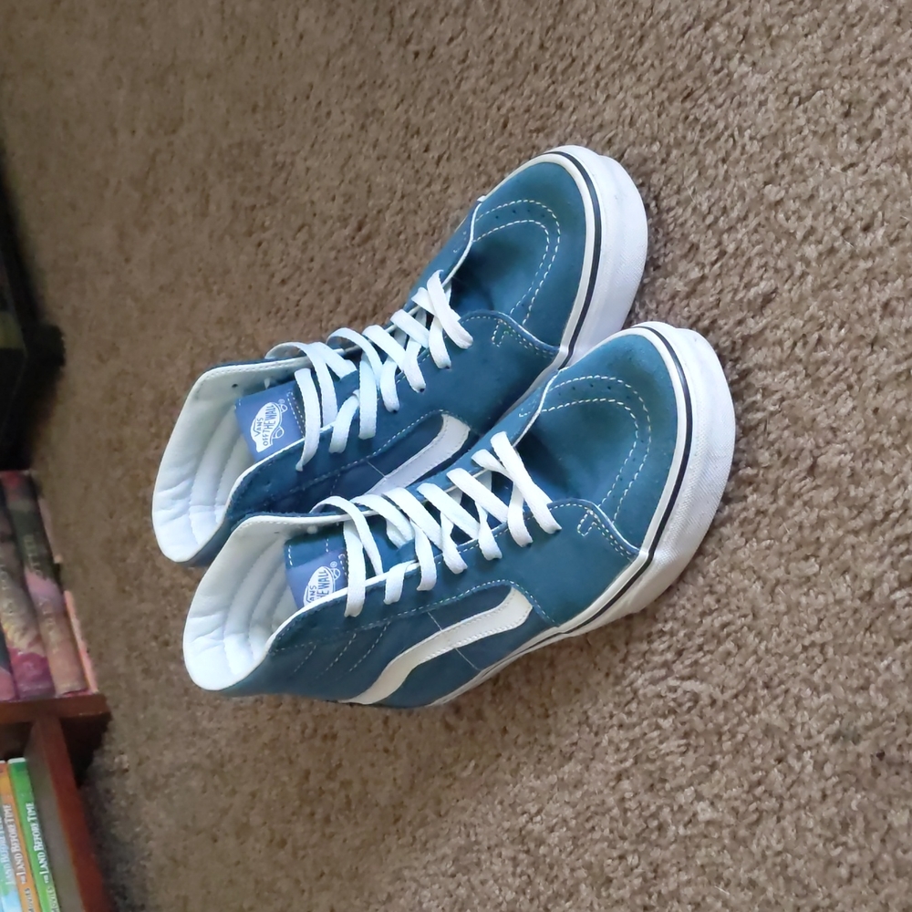 Blue Sk8-Hi Vans